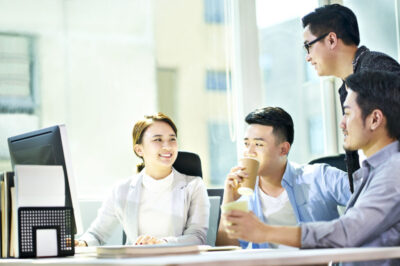 young asian business people meeting in office